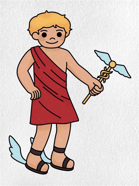 how to draw hermes god.